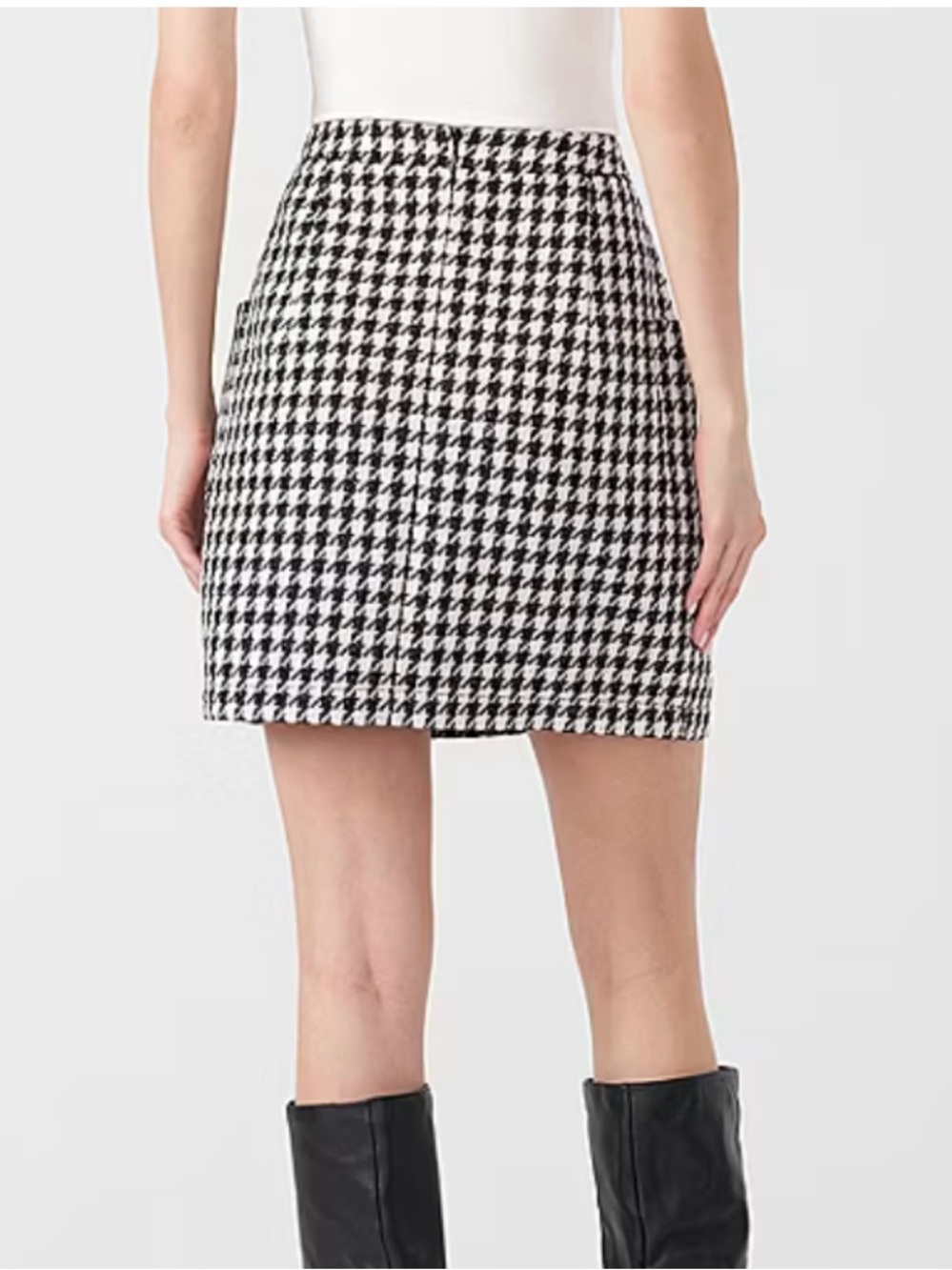 NWT Rebecca Minkoff Black and White Houndstooth Mini Skirt